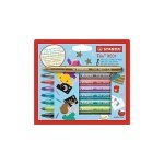 Stabilo trio deco stylo - feutre or, noir m�tal, bleu m�tal, vert m�tal, lilas m�tallique, rose m�tallique, ...