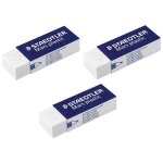 Staedtler lot de 3 gommes mars plastic 526 50 blanc