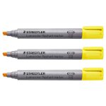 Staedtler lot de 3 marqueurs de conf�rence lumocolor 356b, jaune
