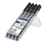 Staedtler 31 - 9wp4gs lot de 4 feutres permanents lumocolor sfmb pour r�troprojecteurs (noir)
