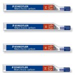 Staedtler lot de 4 etuis de 12 mines  mars micro carbon  0, 5 mm h
