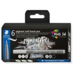 Staedtler pigment arts soft brush pen grey colors stylo - feutre gris 6 pi�ce(s)