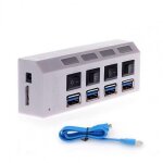 Station d'accueil 4 ports, hub de câbles en plastique a haute vitesse largement compatible pour téléphone ... Station d'accueil 4 ports, hub de câbles en plastique a haute vitesse largement compatible pour téléphone ...