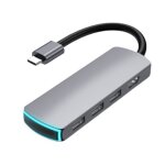 Station d'accueil de type c, 6 en 1, hdmi, gigabit ethernet, câble pd, convertisseur usb vers hub, pour ... Station d'accueil de type c, 6 en 1, hdmi, gigabit ethernet, câble pd, convertisseur usb vers hub, pour ...