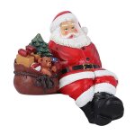 Statue de p�re no�l en r�sine, sac a jouets, d�coration de table, figurine pour maison, bureau, vacances, ...