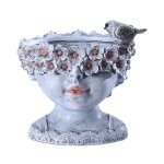 Staues de jardin a energie solaire, statues de jardin pour petite fille bain mangeoire a oiseaux pour ...
