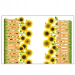 Stickers fleurs tournesol dcoration murale 2 planches