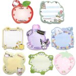 Sticky notes sanrio, notes autocollantes kitty kawaii, pack de 8, 30 feuilles par bloc, 78 mm x 78 mm, ...