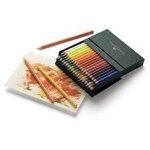 Studio box en simili cuir de 36 crayons de couleur polychromos faber - castell