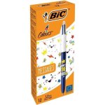 Stylos bic 4 couleurs - boîte de 12 - pointe moyenne - encre assortie Stylos bic 4 couleurs - boîte de 12 - pointe moyenne - encre assortie