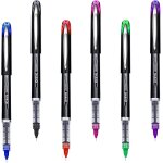 Stylos a bille de 0, 5 mm, 6 couleurs assorties, pointe extra fine, schage rapide, encre liquide, stylo ...