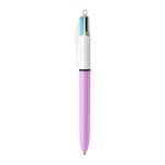 Stylo bille 4 couleurs corps fun mauve assorties