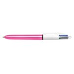 Stylo bille 4 couleurs corps shine m�tallis� rose
