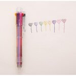 Stylo a bille 8 couleurs avec recharge de 0, 5 mm, design r�tractable, id�al pour la prise de notes et ...