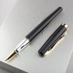 Stylo a bille en acier 209, stylo d'�criture avanc� en m�tal, noir mat avec clip dor� pour le bureau, ...