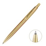 Stylos a bille automatique en mtal, recharge d'encre bleue, fournitures scolaires et de bureau, ecriture, ...