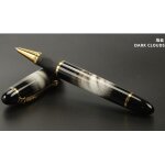 Stylo a bille a bille bleue en marbre, haute qualit�, luxueux, enti�rement en m�tal dor�, a clip, papeterie ...
