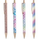 Stylos a bille brillants stylo r�tractable en m�tal stylos or rose pour ecole fournitures de bureau, ...