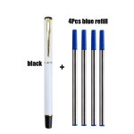 Stylo a bille de bureau en mtal avec recharge, noyau d'acquisition automatique, encre bleue et noire, ...