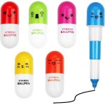 Stylo bille, capsule stylo, stylo rigolo, mini stylo, 6pcs pilule stylo fantaisie stylo mignon stylo ...