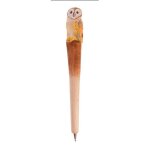 Stylo bille chouette bois massif