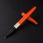 Stylo a bille a clip dor de bonne qualit, recharge d'encre noire, stylos a signature dika wen, papeterie ...