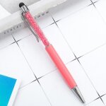 Stylo a bille en cristal 2 en 1, 10 pices, mignon, diamant, mtal, papeterie, stylet tactile, pour ipad, ...