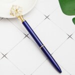 Stylo a bille en cristal pour fille, en métal, grande boule de diamant, pour célébration de mariage, ... Stylo a bille en cristal pour fille, en métal, grande boule de diamant, pour célébration de mariage, ...