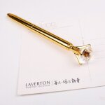 Stylo a bille en cristal et m�tal, joli bijou, en verre, diamant, beau cadeau, fournitures scolaires ...