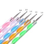 Stylo a bille a double extr�mit�, 5 pi�ces, outil de peinture a points mandala pour meubles, roches en ...