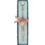 Stylos a bille en forme de tte de cerf, 0. 7mm, luxueux, couleur or rose, papeterie, fournitures scolaires ...