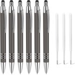 Stylo a bille de haute qualit, lot de 6 pices, stylo a bille ergonomique, stylo a bille en mtal avec ...