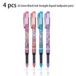 Stylo a bille liquide lisse a encre noire de 0. 5mm, stylo de signature, fournitures scolaires, papeterie ...