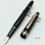Stylo a bille de luxe mb monte, stylos plume en rsine noire, incrustation enduite, numro de srie, ...