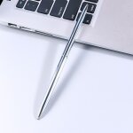 Stylos a bille de luxe en mtal, couleurs argent, or, 1. 0mm, noirs, fournitures de papeterie scolaires ...