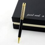 Stylo a bille de luxe noir et dor� en m�tal publicitaire, fournitures scolaires et de bureau de haute ...