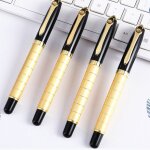 Stylo a bille de luxe noir pour hommes et femmes, recharge, pointe de 0. 5mm, cadeau cr�atif pour le ...