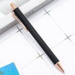 Stylo a bille en mtal avec logo personnalis cratif, stylo a bille en mtal, gravure laser, papeterie ...