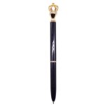 Stylo a bille en mtal avec pendentif couronne en cristal, 1 pice, recharge bleue, plume de 1. 0mm, ...