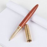 Stylo a bille en m�tal de santal rouge de haute qualit�, en bois d'aile de poulet en eb�ne, luxueux en ...