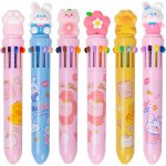 Stylo a bille multicolore 0. 7mm, 10 - en - 1 stylo a bille animalier r�tractable de couleur pour le ...