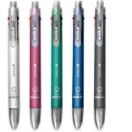 Stylos a bille multicolores 6 en 1 stylo a bille 5 couleurs 1 crayon automatique avec gomme pour fournitures ...