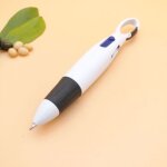 Stylos a bille multicolores r�tractables, 4 couleurs en un, porte - cl�s a boucle, fournitures scolaires ...