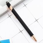 Stylo a bille personnalis avec logo en mtal or rose, accessoires, cadeau publicitaire, fournitures ...