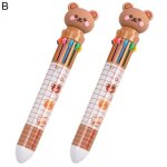 Stylo a bille en plastique, 0. 5mm, 2 pi�ces, 10 couleurs, aspect mignon, papeterie pour fournitures ...