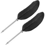 Stylo a bille plume de 21 cm / 8 , 2pcs stylos a encre plume vintage raffins pour la calligraphie, la ...