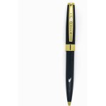 Stylo bille retractable  bonne chance , bleu nuit et or, boite cadeau