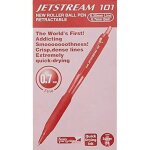 Stylo bille r�tractable - uni - ball - jetstream - rouge - encre gel - pointe fine 0, 7 mm