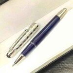 Stylo a bille rmatérielle mb bleu et argent, stylo plume, marque d'acquisition de bureau, cadeau de luxe, ... Stylo a bille rmatérielle mb bleu et argent, stylo plume, marque d'acquisition de bureau, cadeau de luxe, ...