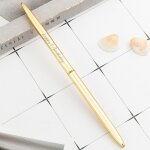 Stylo a bille rotatif en mtal, 10 pices, stylo a signature laser, logo personnalis, lettrage gratuit ...
